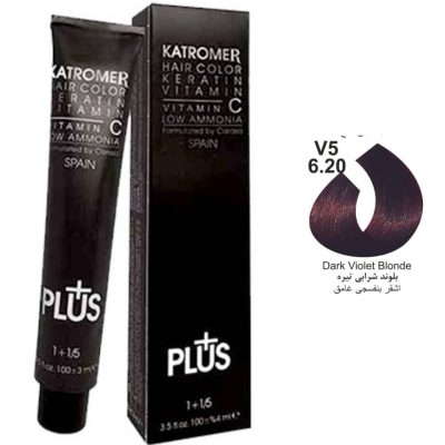 رنگ موی کاترومر KATROMER،شماره V5 6.20 بلوند شرابی تیره